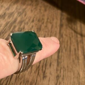 Green and Silver ring